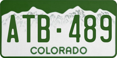 CO license plate ATB489