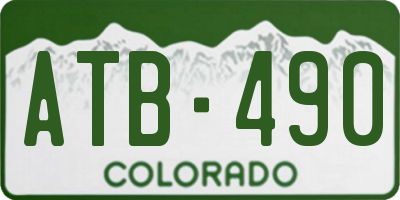 CO license plate ATB490
