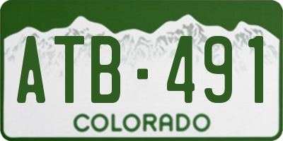 CO license plate ATB491