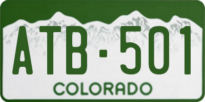 CO license plate ATB501