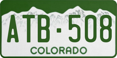 CO license plate ATB508
