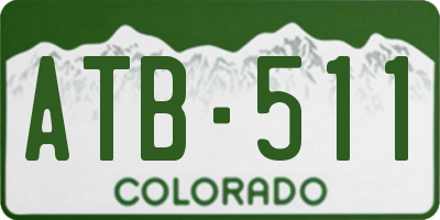 CO license plate ATB511