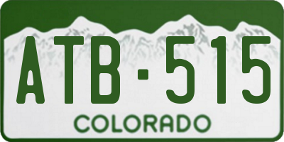 CO license plate ATB515