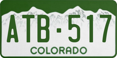 CO license plate ATB517