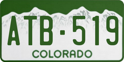 CO license plate ATB519