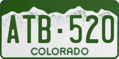 CO license plate ATB520