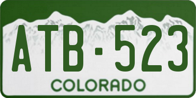 CO license plate ATB523