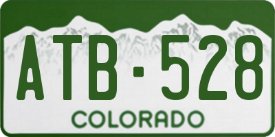 CO license plate ATB528