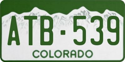 CO license plate ATB539