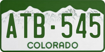 CO license plate ATB545