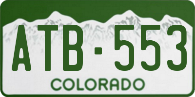 CO license plate ATB553