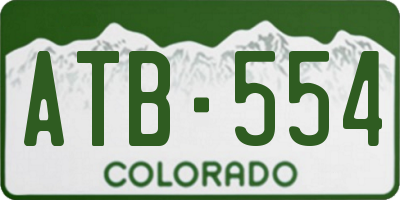 CO license plate ATB554
