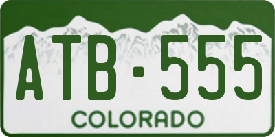 CO license plate ATB555