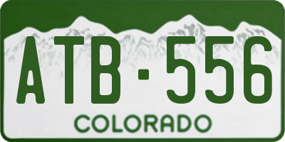 CO license plate ATB556