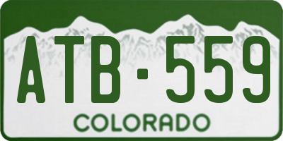 CO license plate ATB559