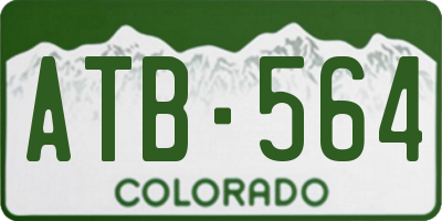 CO license plate ATB564