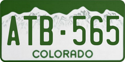 CO license plate ATB565