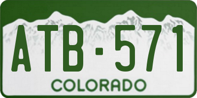 CO license plate ATB571