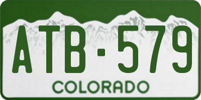 CO license plate ATB579