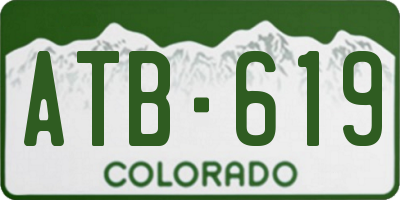 CO license plate ATB619
