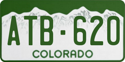 CO license plate ATB620