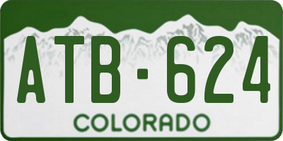 CO license plate ATB624