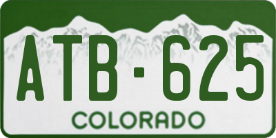 CO license plate ATB625