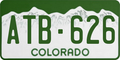 CO license plate ATB626