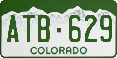 CO license plate ATB629