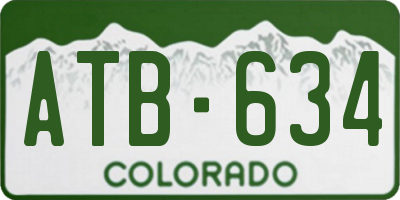 CO license plate ATB634