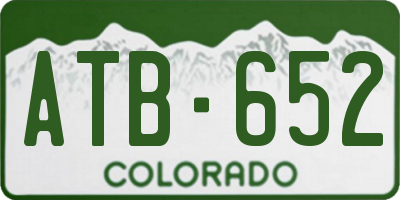 CO license plate ATB652