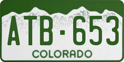 CO license plate ATB653