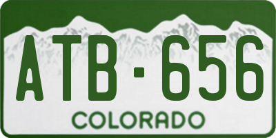 CO license plate ATB656