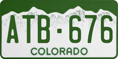 CO license plate ATB676