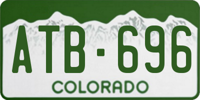 CO license plate ATB696