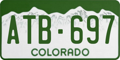 CO license plate ATB697