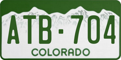 CO license plate ATB704