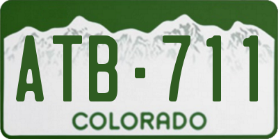 CO license plate ATB711