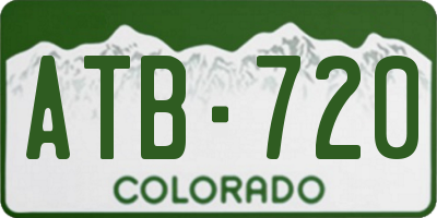 CO license plate ATB720