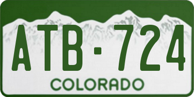 CO license plate ATB724