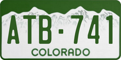 CO license plate ATB741