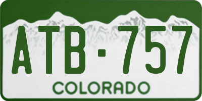 CO license plate ATB757