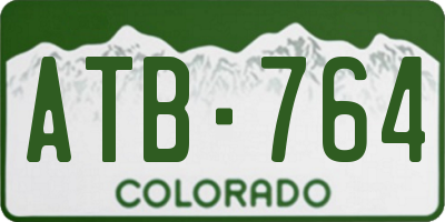CO license plate ATB764