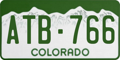 CO license plate ATB766