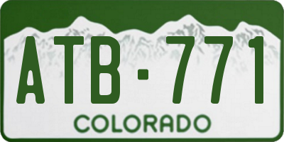 CO license plate ATB771