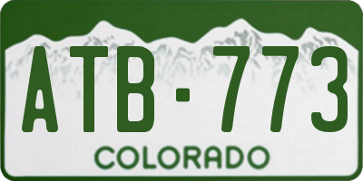 CO license plate ATB773