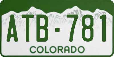 CO license plate ATB781