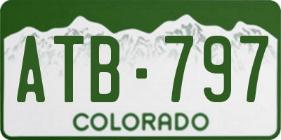 CO license plate ATB797