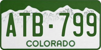 CO license plate ATB799
