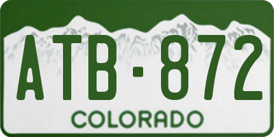 CO license plate ATB872